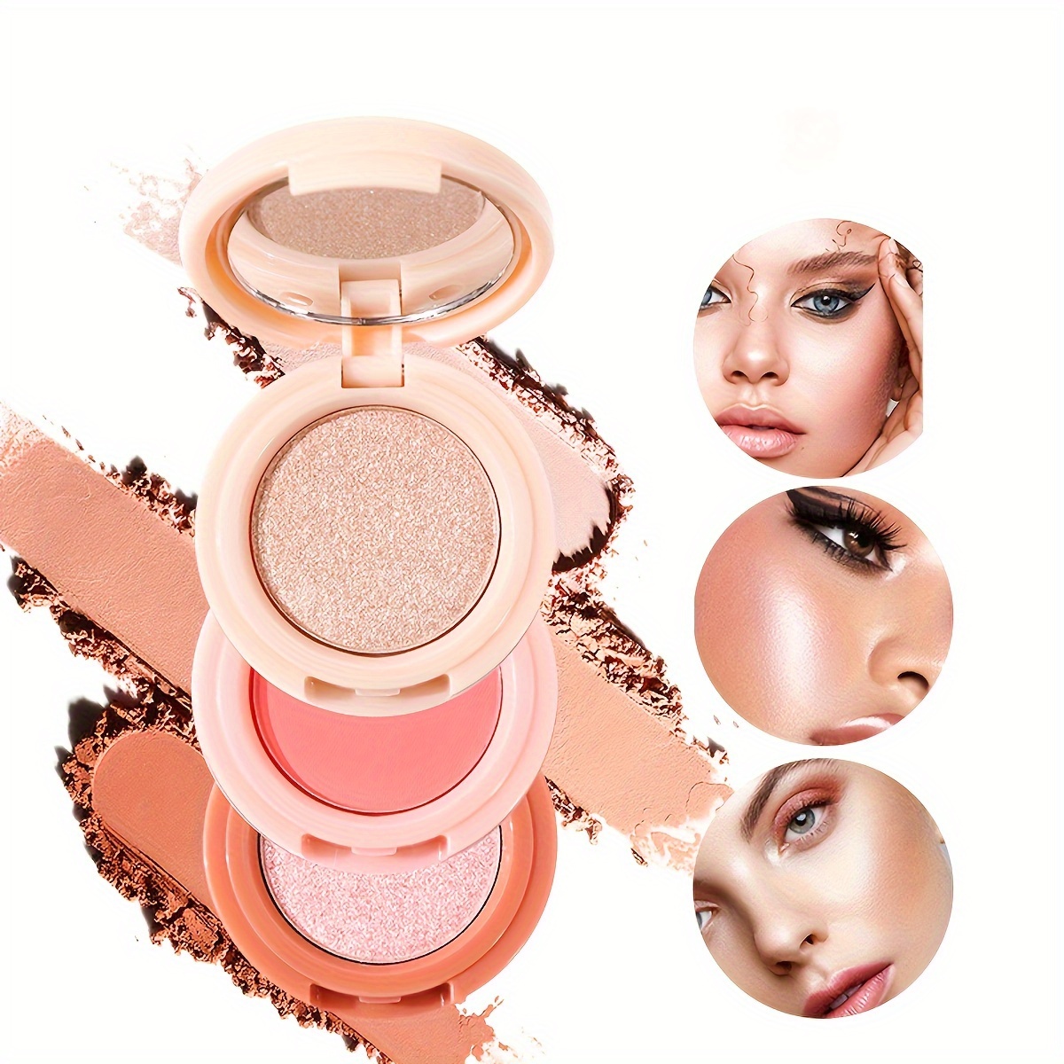 Compre Xixi 3-in-1 Exquisite Girl Magic Camellia Contour Palette Stereo  Highlight Sexy Contour Blush