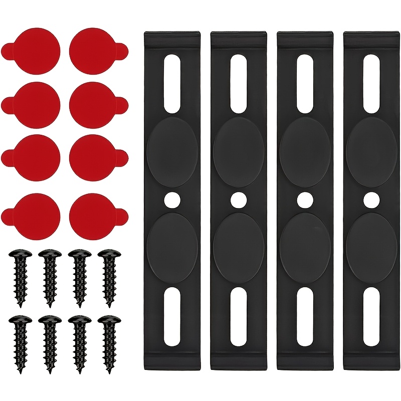 TEMU 4er-Set rahmenlose, unsichtbare Kennzeichenhalter, universelle rahmenlose Kennzeichenhalterungen, stilvolles, unsichtbares Design, dekorative
