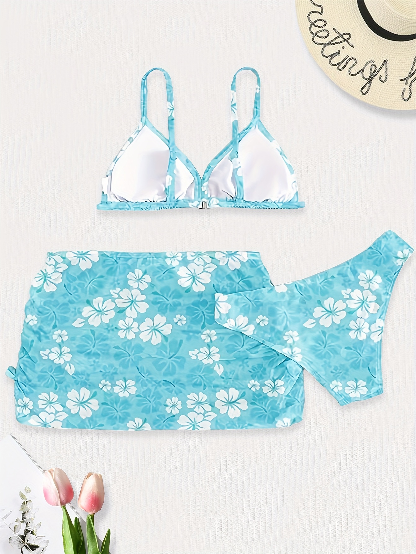Costume Da Bagno Bambina Tankini 2 Pezzi! Bustier E Pantaloncini - Morbido E Comodo Per Spiaggia E Piscina - Foto 6