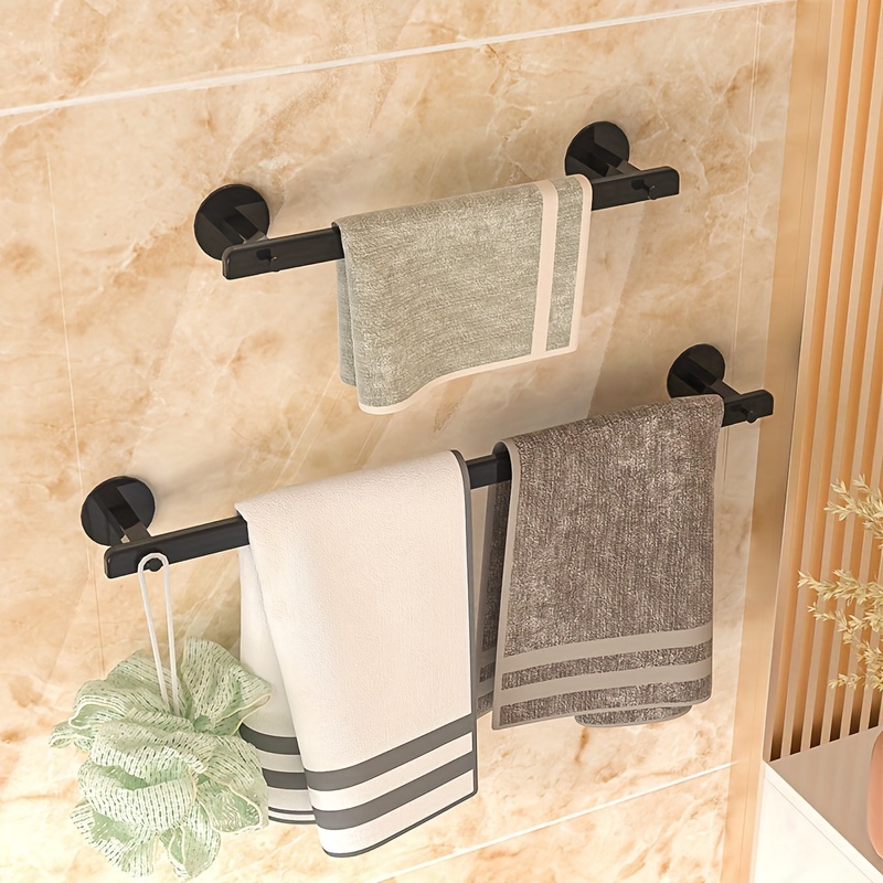 Towel Hooks Bathrooms Matte Black Towel Hook Bathroom - Temu