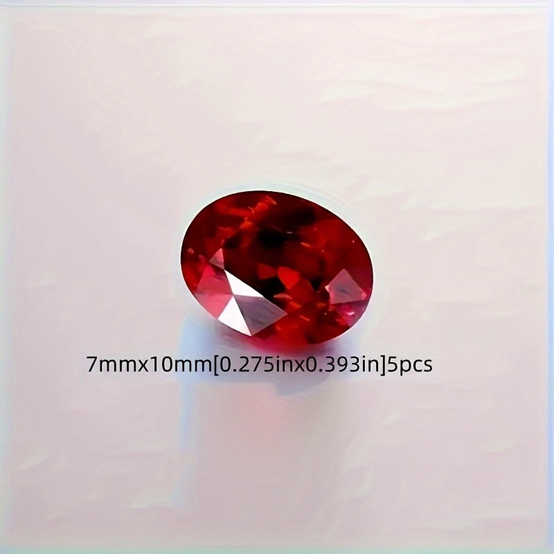 5pc Red Glass Crystal Beads Set for Creative Crafts