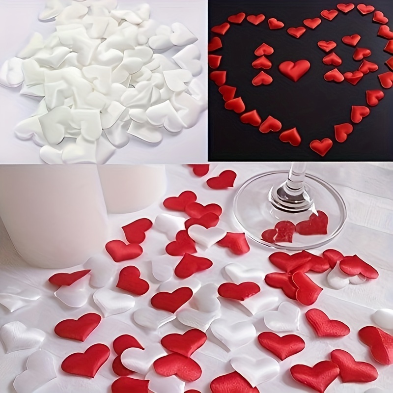 

100pcs Heart-shaped Confetti Sponge Table Centerpiece, Heart Decorations For Weddings, Valentine's Day, Birthdays. Handmade Diy Adds Charm To Parties, A Perfect Gift To Love And !