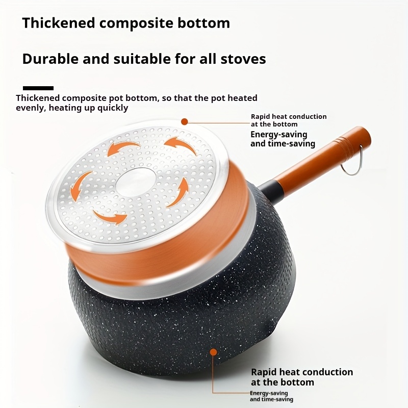 Maifan Stone Pot Stick Pan for Household Cooking