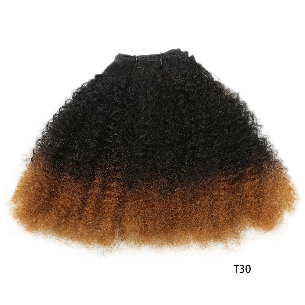 TEMU 1 de cheveux afro crépus et bouclés de 8 pouces, synthétiques, tissage bouclé ombre, protéiques, extensions de cheveux à Twist