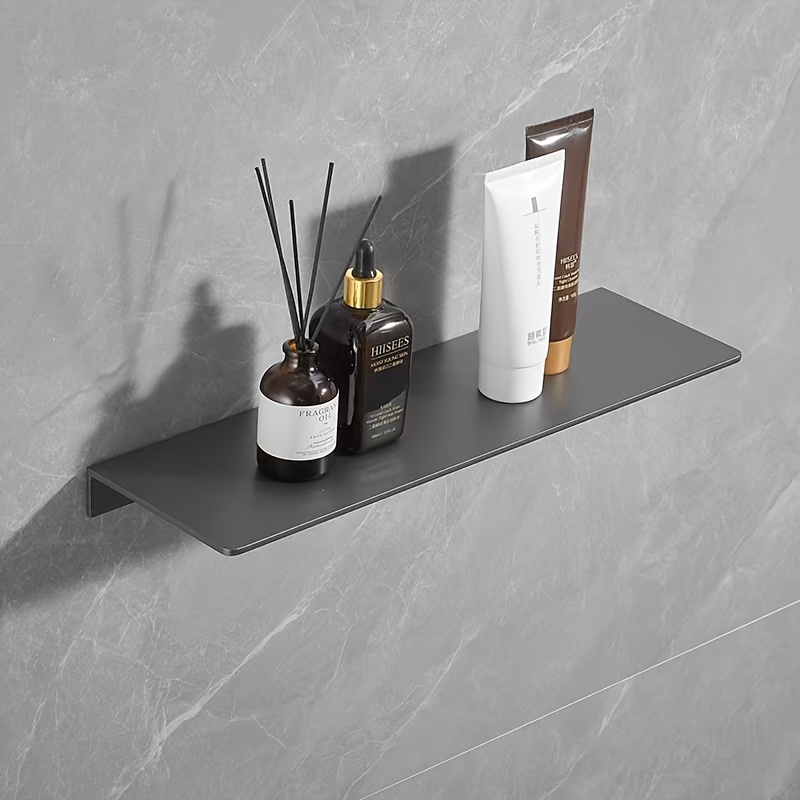 E-shop Metallregal, schwarzes Schweberegal, kleines Badezimmerregal, Display-Regal für Wandregale, verwendbar für Küche, Esszimmer, Wohnzimmer,