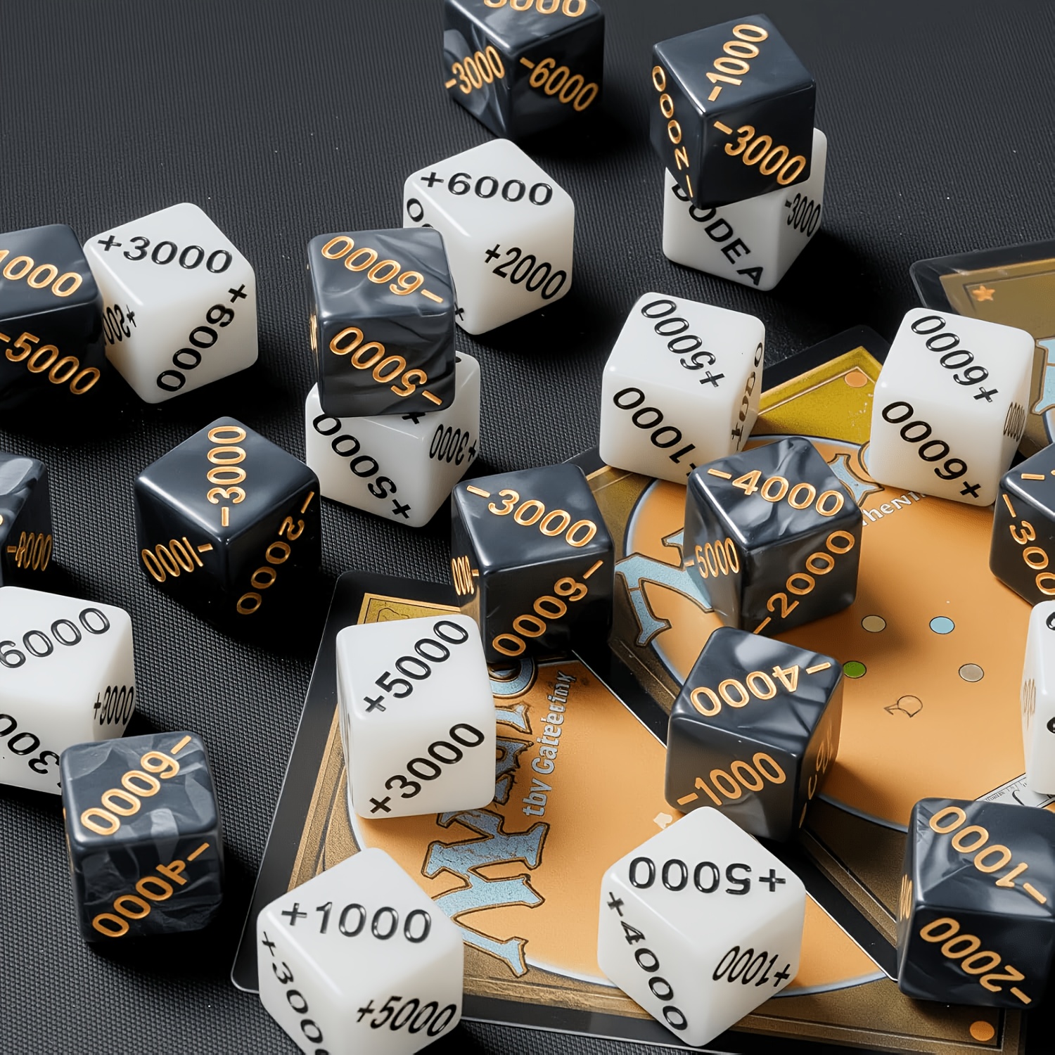 24pcs Power Counter Dice Set with Positive and Negative Values