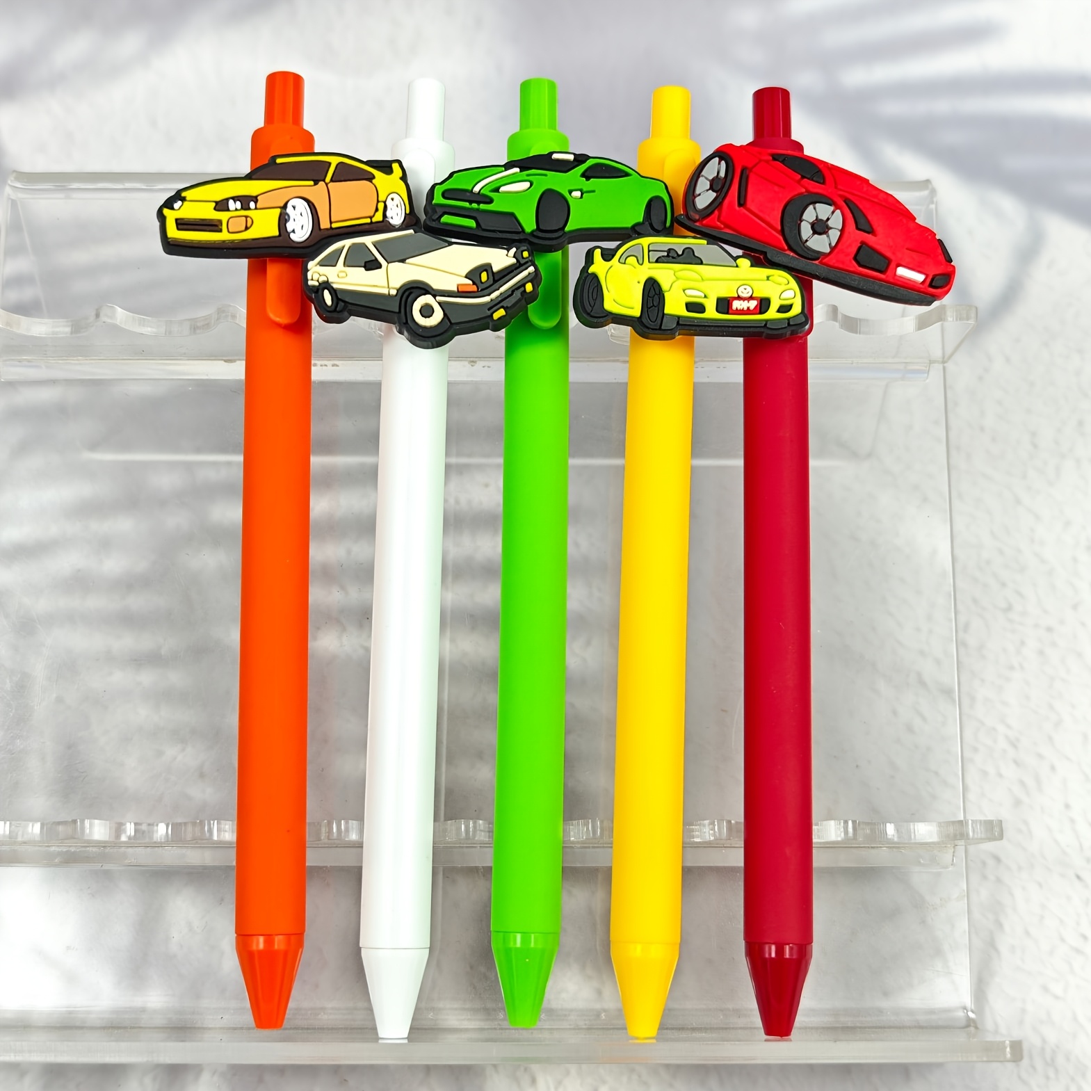 TEMU 5pcs Random Car Theme Pens | Colorful Car Collection Series Creative Gift Pens Ballpoint Pens