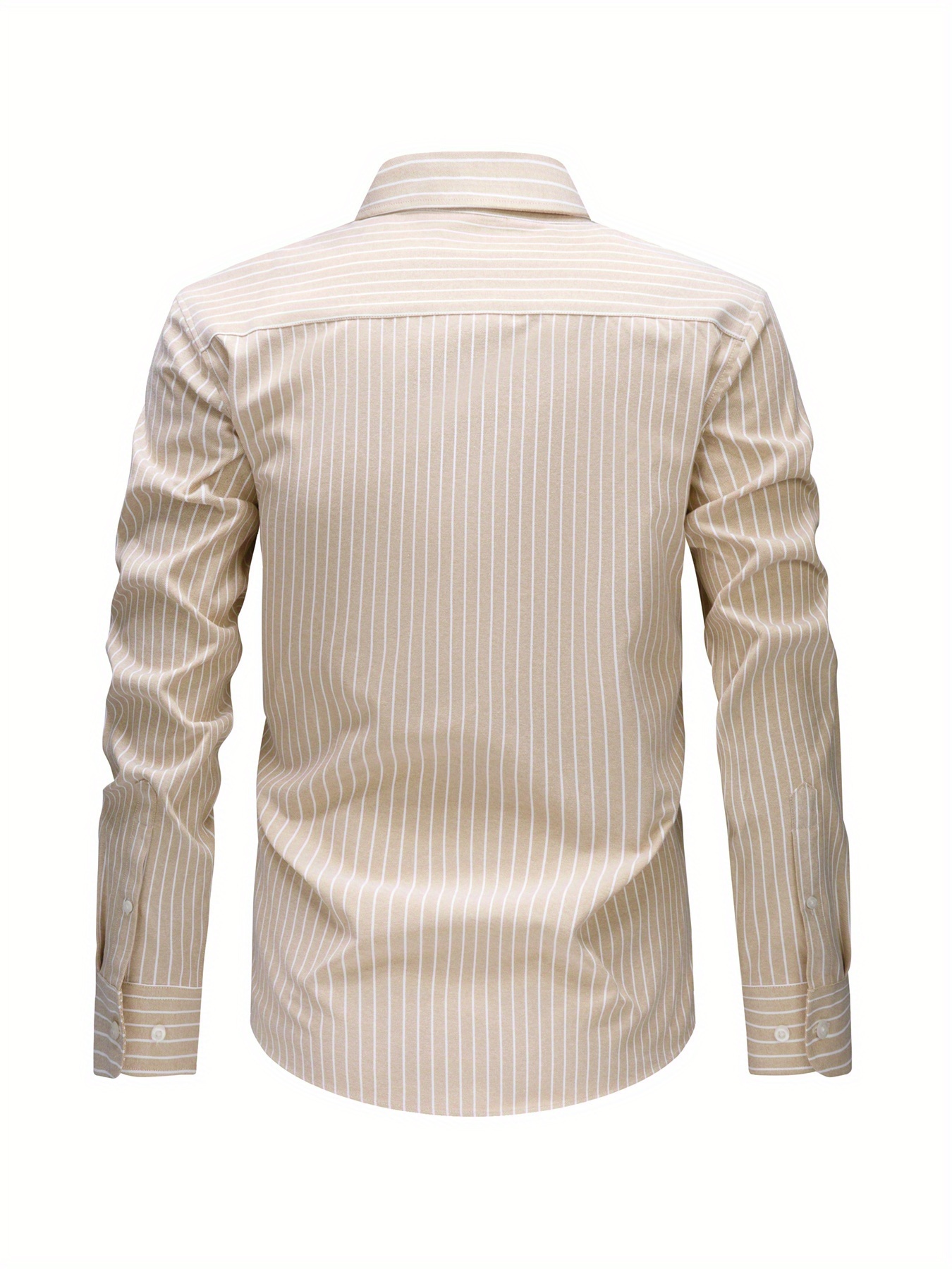 Oxford Shirts, Men'S Casual Stylish Long Sleeves, Business Loose Shirts, Button- Striped Dress Shirts, Long-Sleeve Collared Office Work Shirts with Fine Stripes, Perfect for Casual Outings And Streetwear