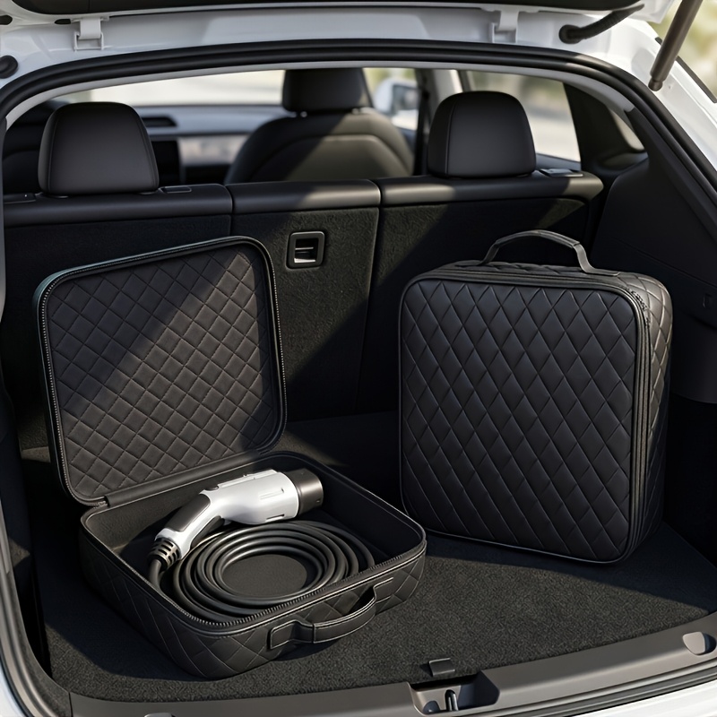 TEMU Large Capacity Electric Vehicle Charger Storage Bag, Large Capacity Electric Vehicle Charger Storage Bag, Storage Bag, Portable Car Charging