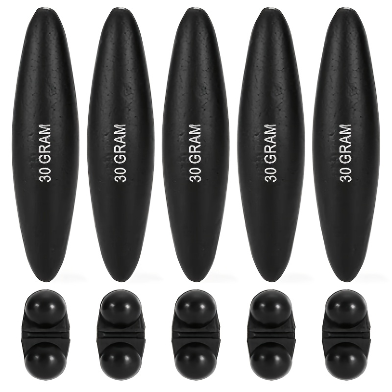 5pcs Bobbers With 5pcs Bells 20g/30g Eva Built-in Float Line Bell Fish Float Float Catfish Float Fishing Additions, Without Battery