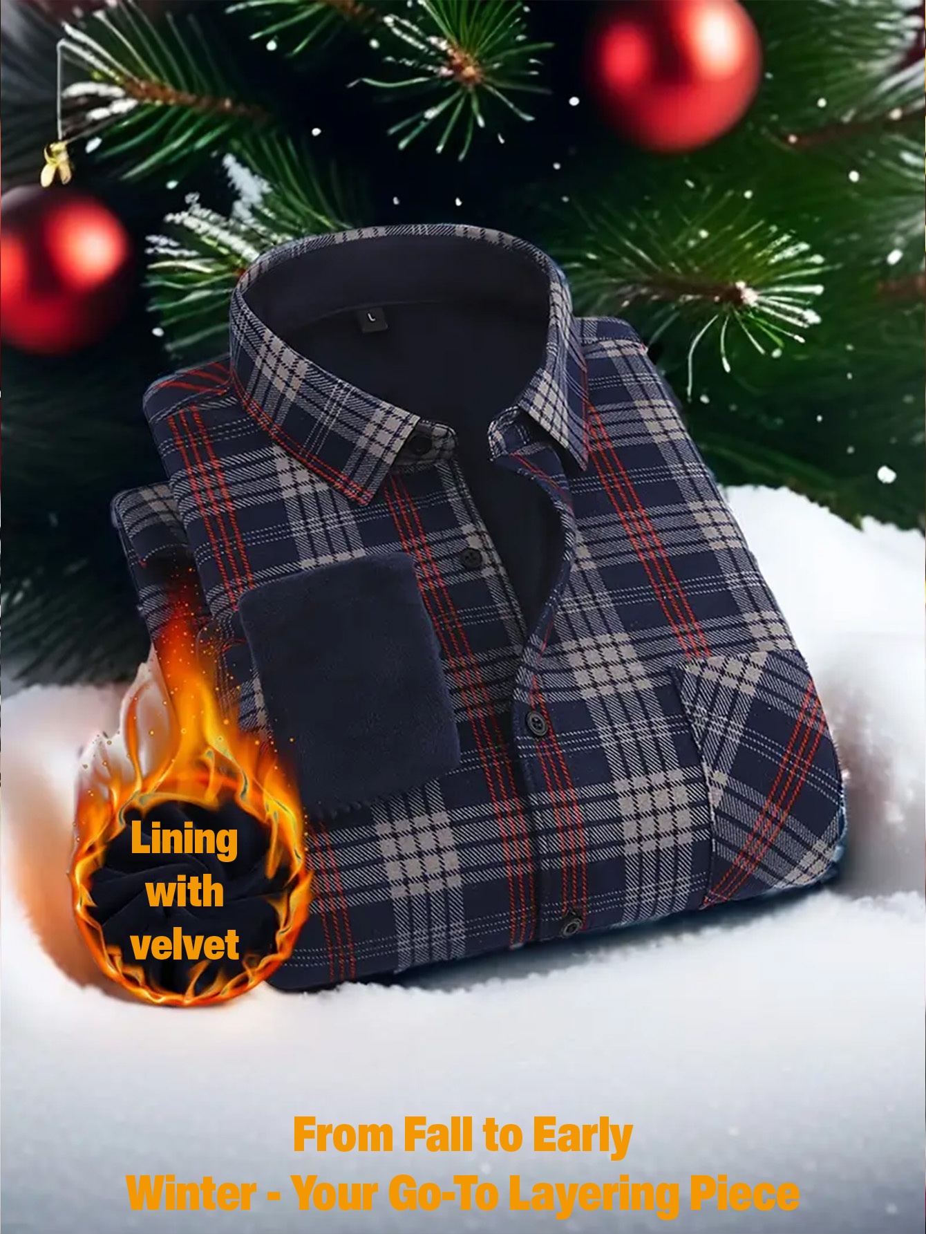flannel shirts for men sold on Temu Canada