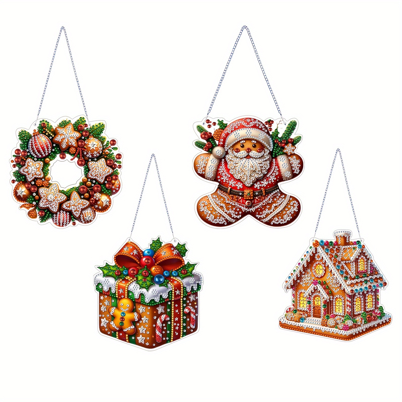 

4- Diy Christmas Ornaments, , Irregular Diamond , 4 , Decor, Tool For , Christmas