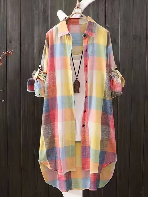 fashion womens clothing 2025 spring summer new style shirt chic lapel shirt casual loose long sleeve straight button up top shirt