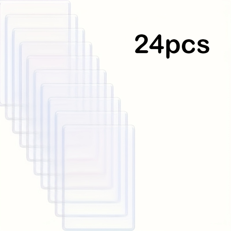 Image of 24pcs Multi-functional Transparent Protective Sleeves Card And Credit Card Size #business Card #id Card Protector #protective Sleeve, Soft Pvc Plastic
