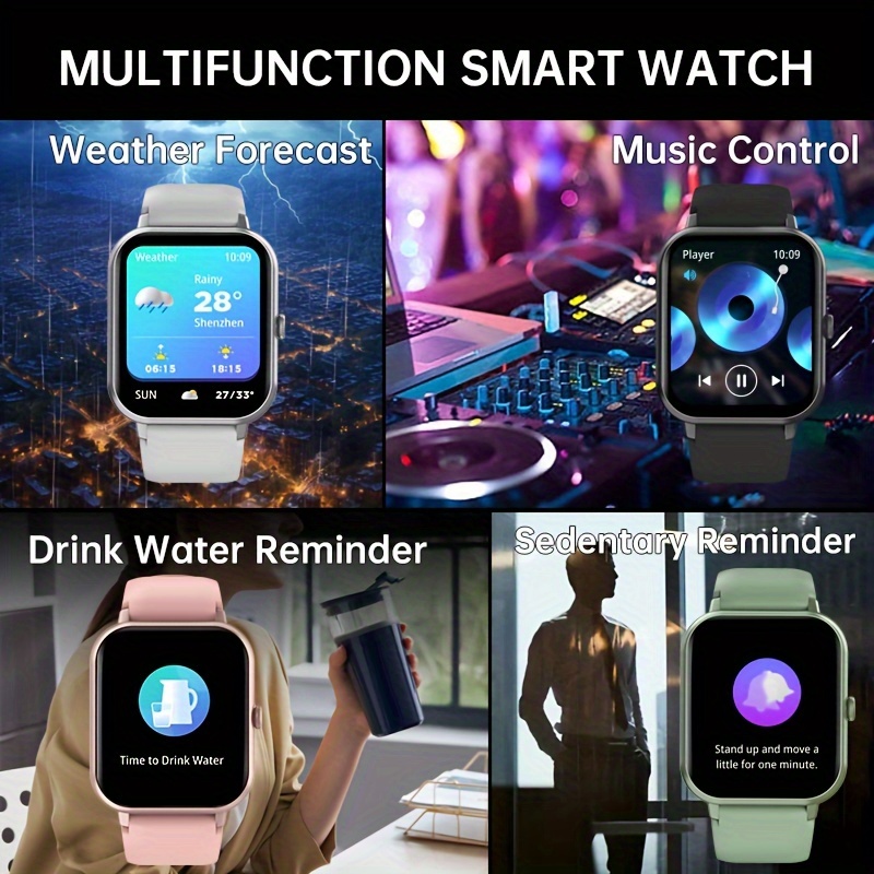 smartwatch for men women 1 83 full   text call fitness   with pedometer distance     exercise   compatible with   iphone 4