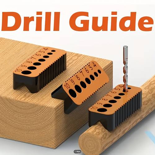heavy duty plastic drilling guide with 4 10mm scale and numbered holes tools suitable for wood and gypsum board compatible with 4 10mm drill bits manual drilling guide