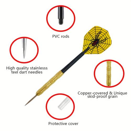 3 Professional Steel Pointed , Pointed End of the Body Is with a Rod and a Wing, Suitable for Office Leisure, Indoor Friend , and Relaxed Parties