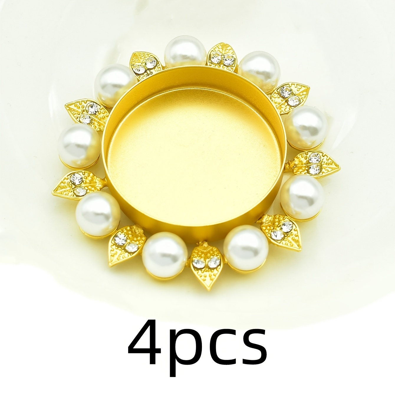 TEMU 4pcs 1pc Support de Bougeoir en Dentelle de Perle pour Décoration Intérieure