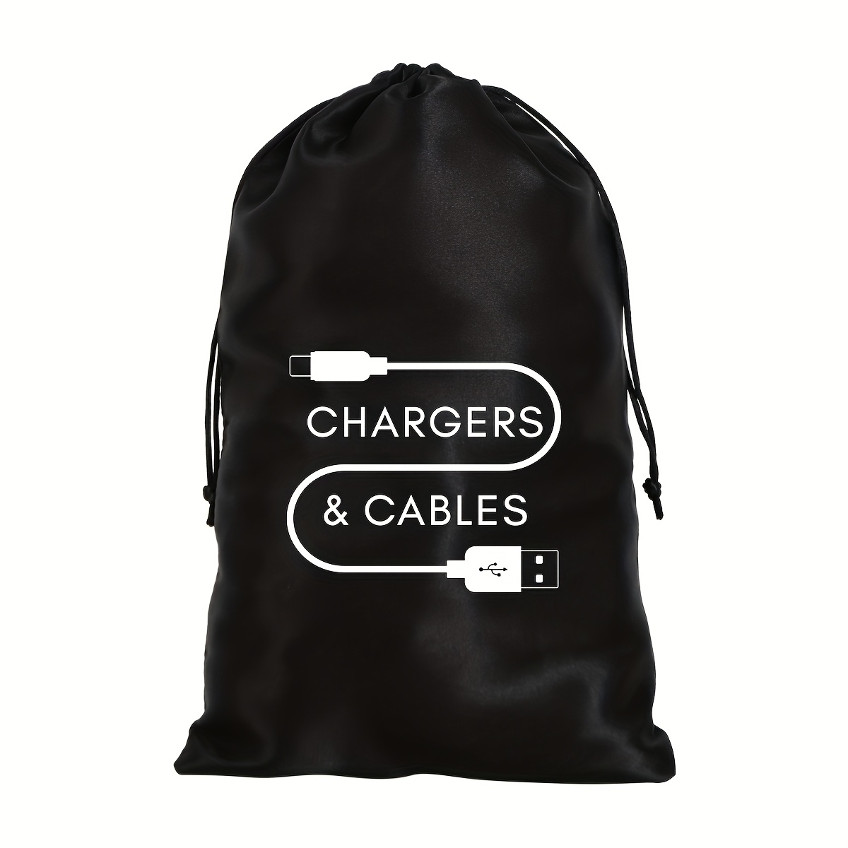 TEMU 1pc Bolsa de Viaje de Satén DeeJey con Organizador Compatible con Estación - Bolsa de Almacenamiento con Cordón de Satén , Bolsa Reutilizable