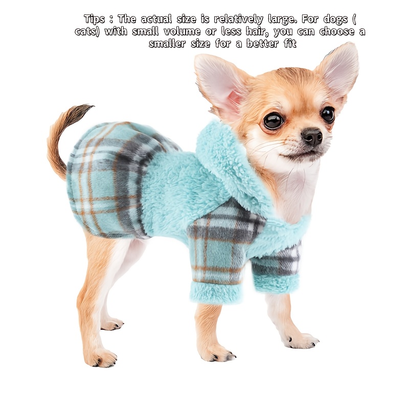 TEMU 1pc Fleece Dog Sweater - Pullover Hooded , Pet Apparel For , Yorkie, And