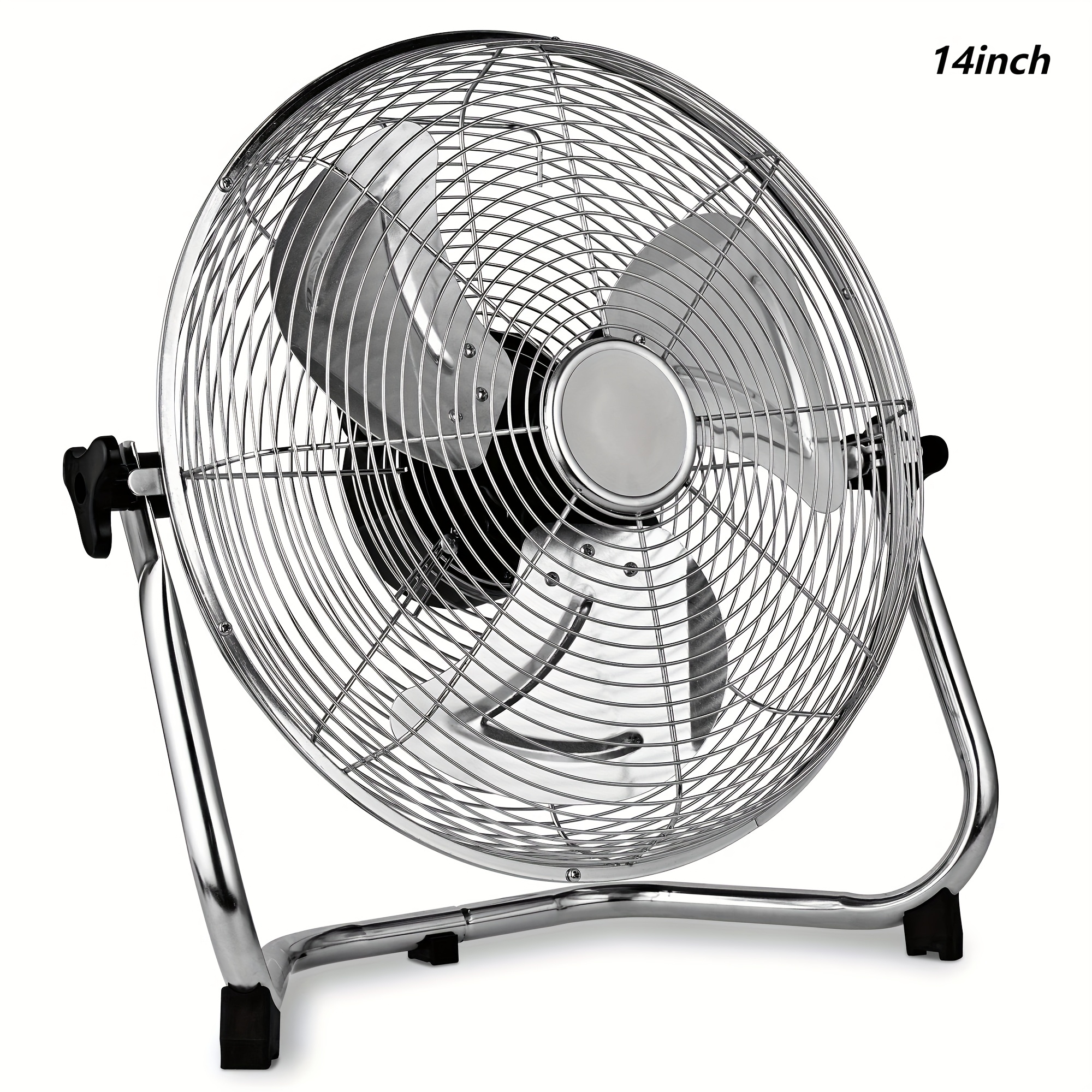 TEMU 14/20 Inch Industrial High Velocity Floor Fan - 3-speed Heavy Duty Metal Fan With 360° Tilt, Powerful Air Circulation For Warehouse, Workshop,