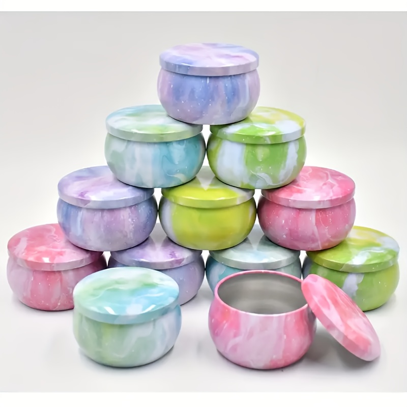 12 Mini Boîtes à Bougies Vides En Fer – Jolis Pots De Noël Pour Ranger Bonbons, Bijoux, Bougies DIY Ou Petits Cadeaux - 6