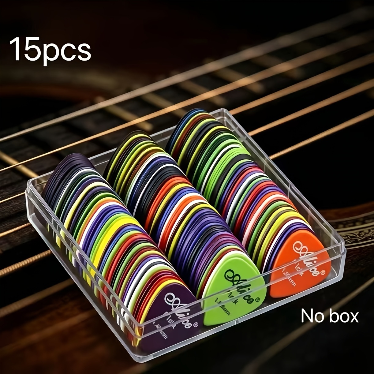 15pcs Random-color Frosted Guitar Picks, Premium Abs Material Picks, Durable, Colors, Suitable For Acoustic Guitar, Electric Guitar And