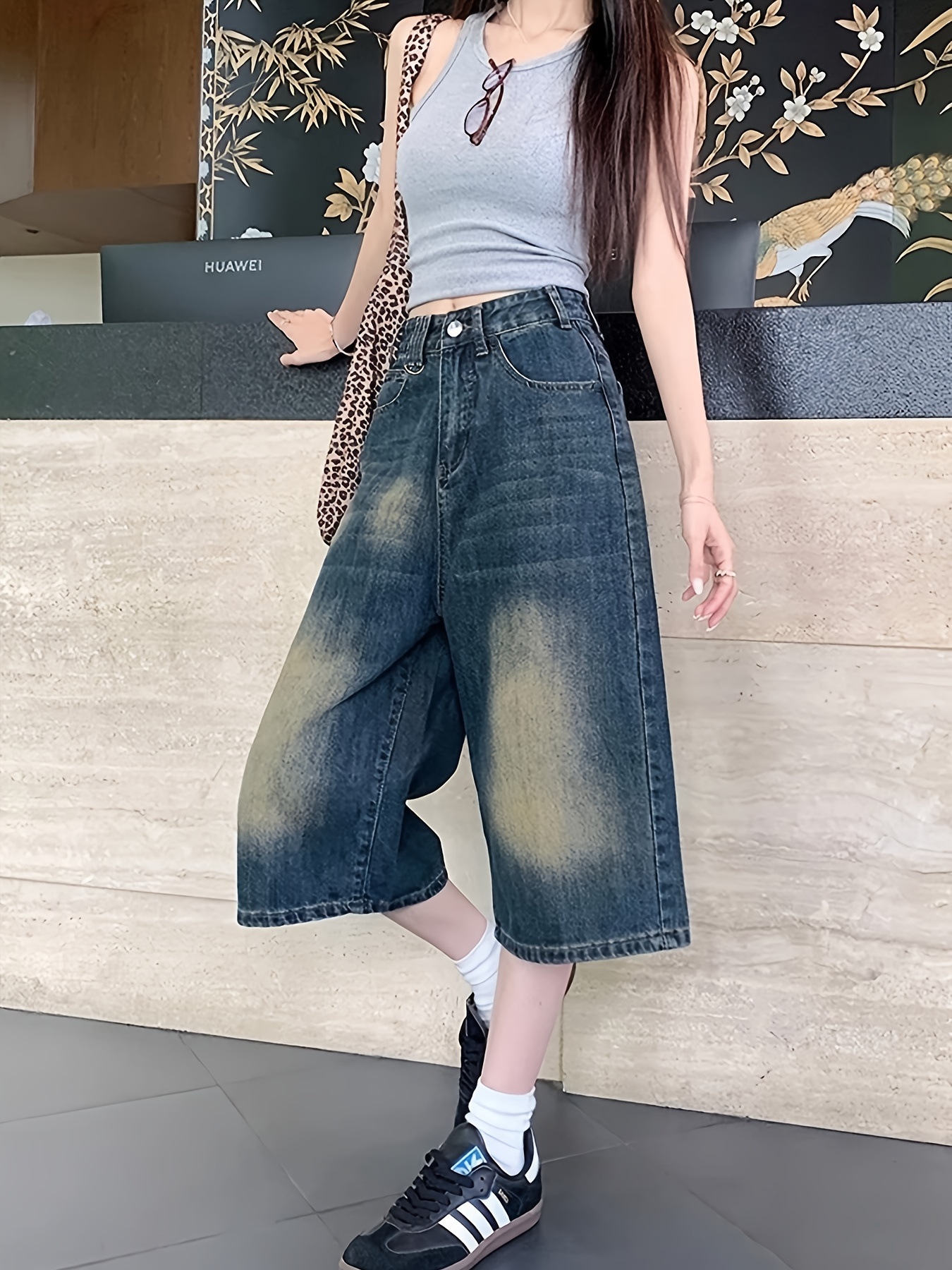 women's retro high waisted stretch flare capris elastic Temu Kuwait