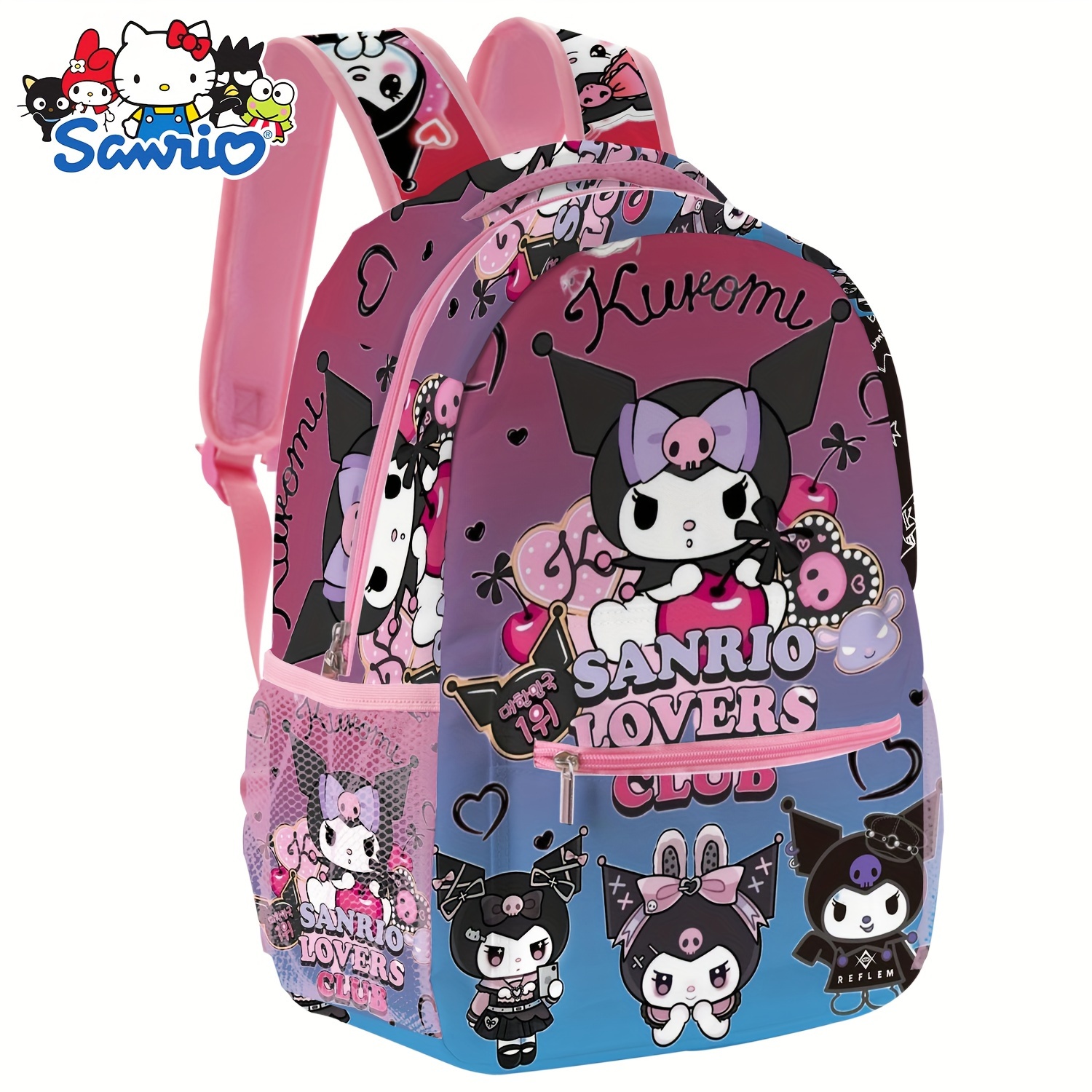 

1pc Authorized By Sanrio Kuromi Cartoon Pink Casual Backpacks Cute Lightweight Backpacks Backpack Portable Outdoor Backpack