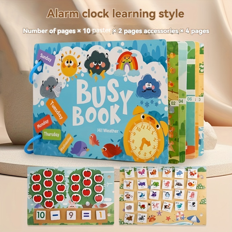 Busy Book For + Back To School School Supplies | Colorful Educational With "gel Vehicle" Theme | Enhances Cognitive & Skills | Features Vibrant Illustrations & Activities, Sorting & Stacking Toys