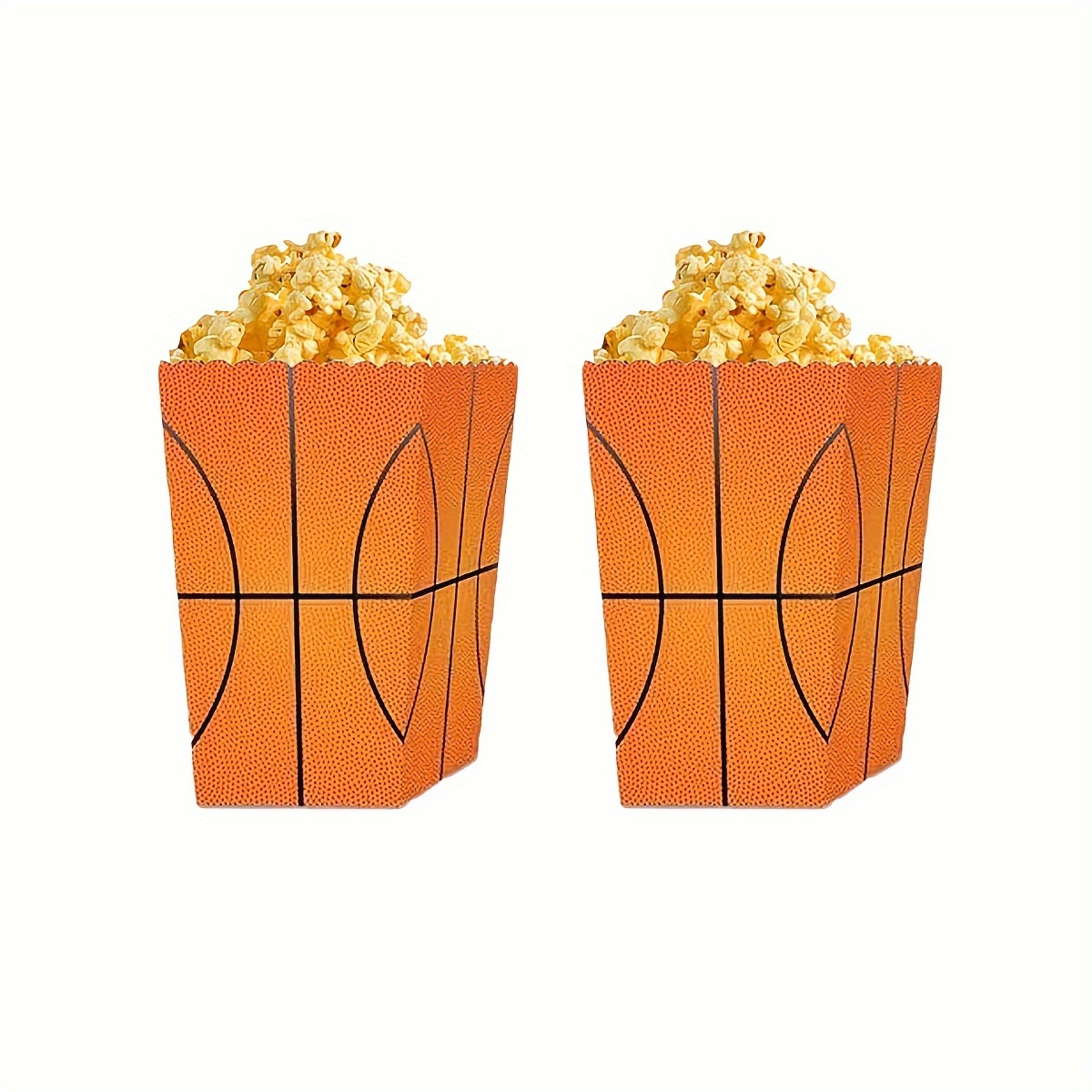 

12pcs, Basketball-themed Popcorn Boxes, Basketball Pattern Party-themed Popcorn Boxes, Candy Boxes, Birthday Decorations, Party Decorations, Basketball Game Party Decorations