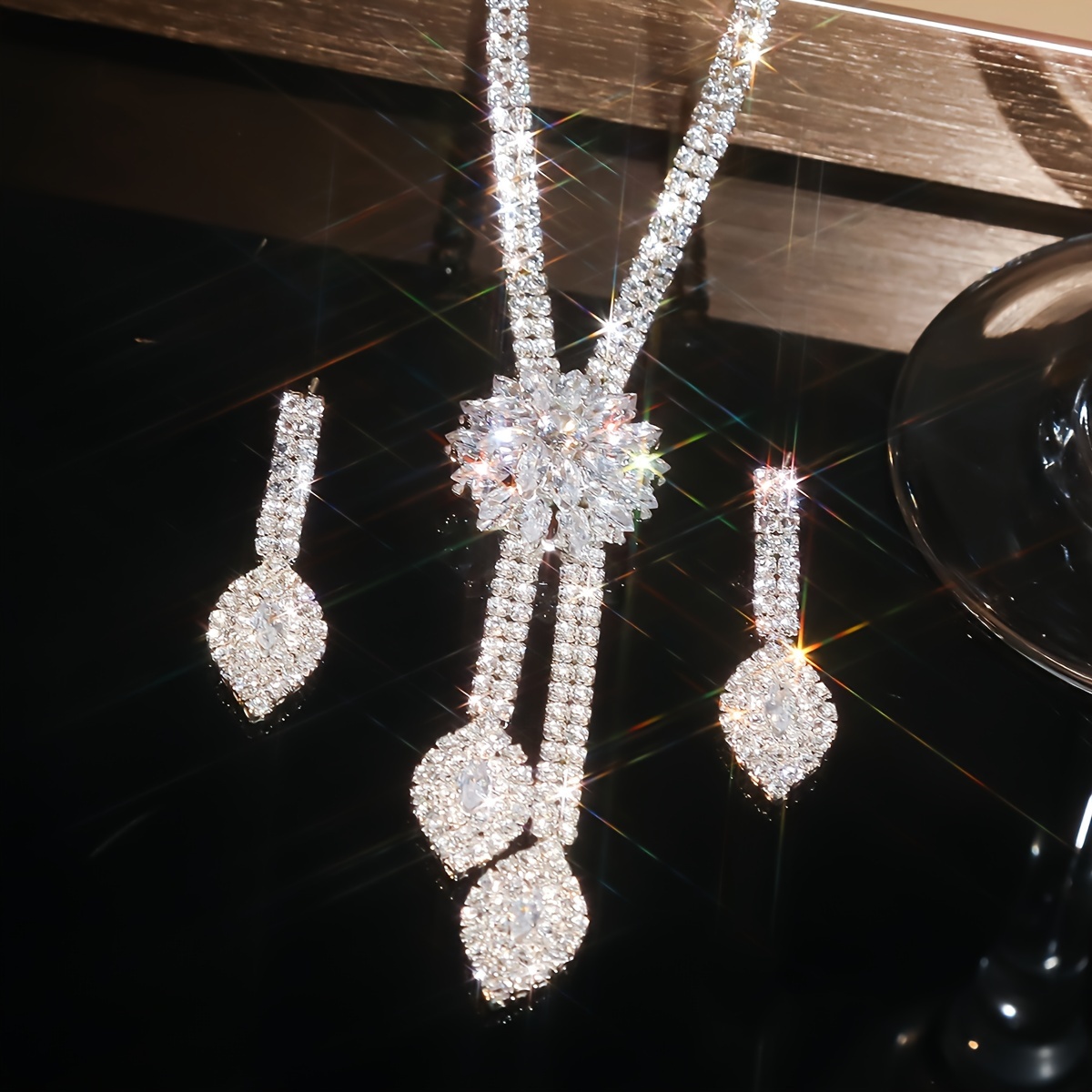 piece bridal jewelry set featuring an elegant cz Temu Philippines