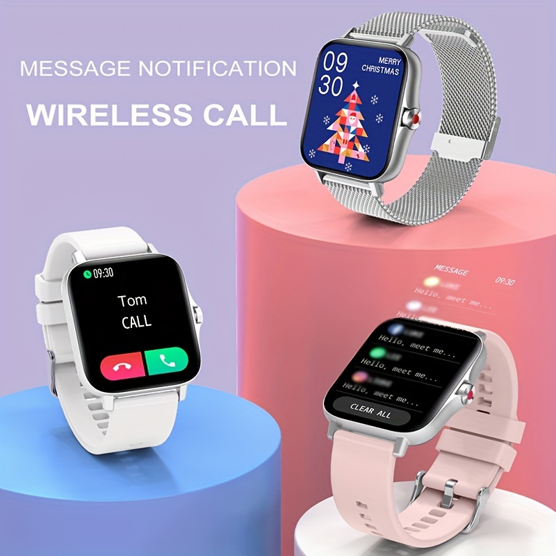 a womens smartwatch compatible with both iphone and android phones equipped with a health message review assistant multi sport mode music playback watch making it a great gift for women details 3