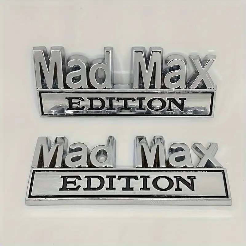 Chrome Black Mad Max Edition 3D Emblem Badge For Cars, Trucks, SUVs – Universal Fit