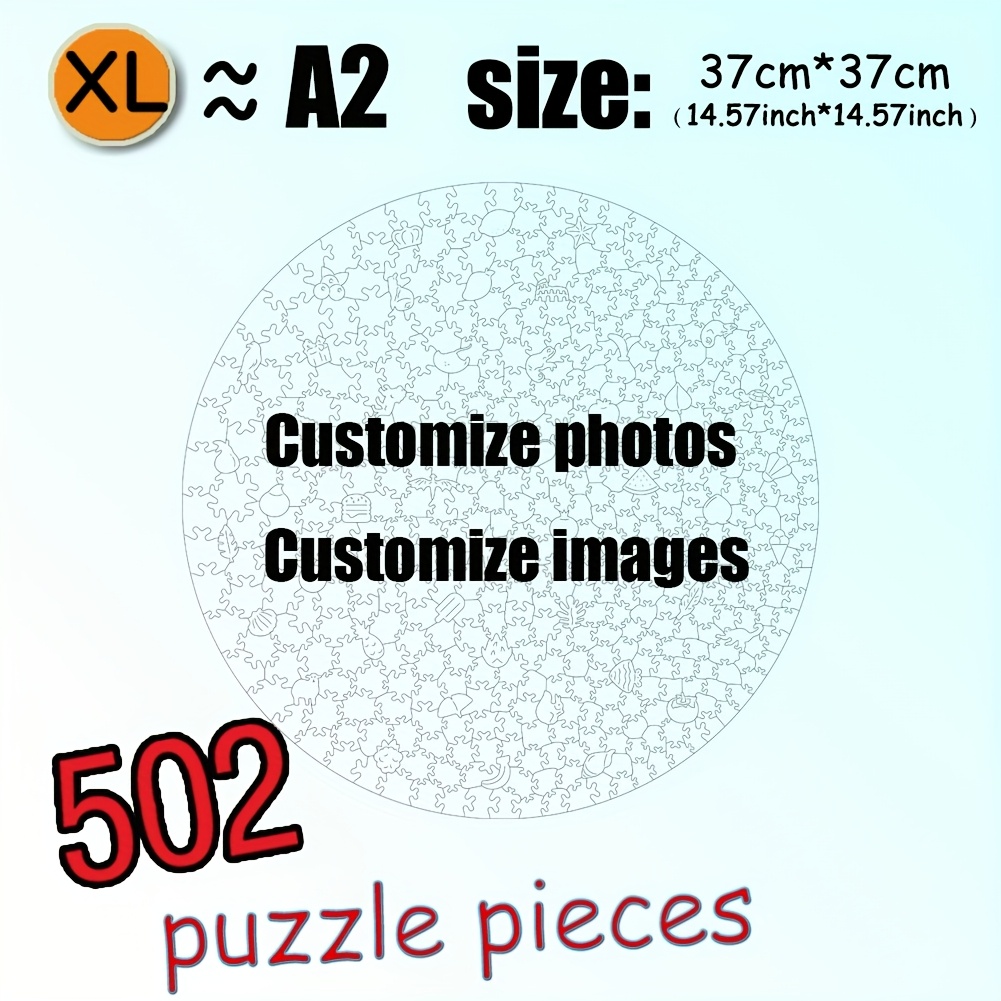 Custom 502pcs Round Wooden Puzzle, Personalised