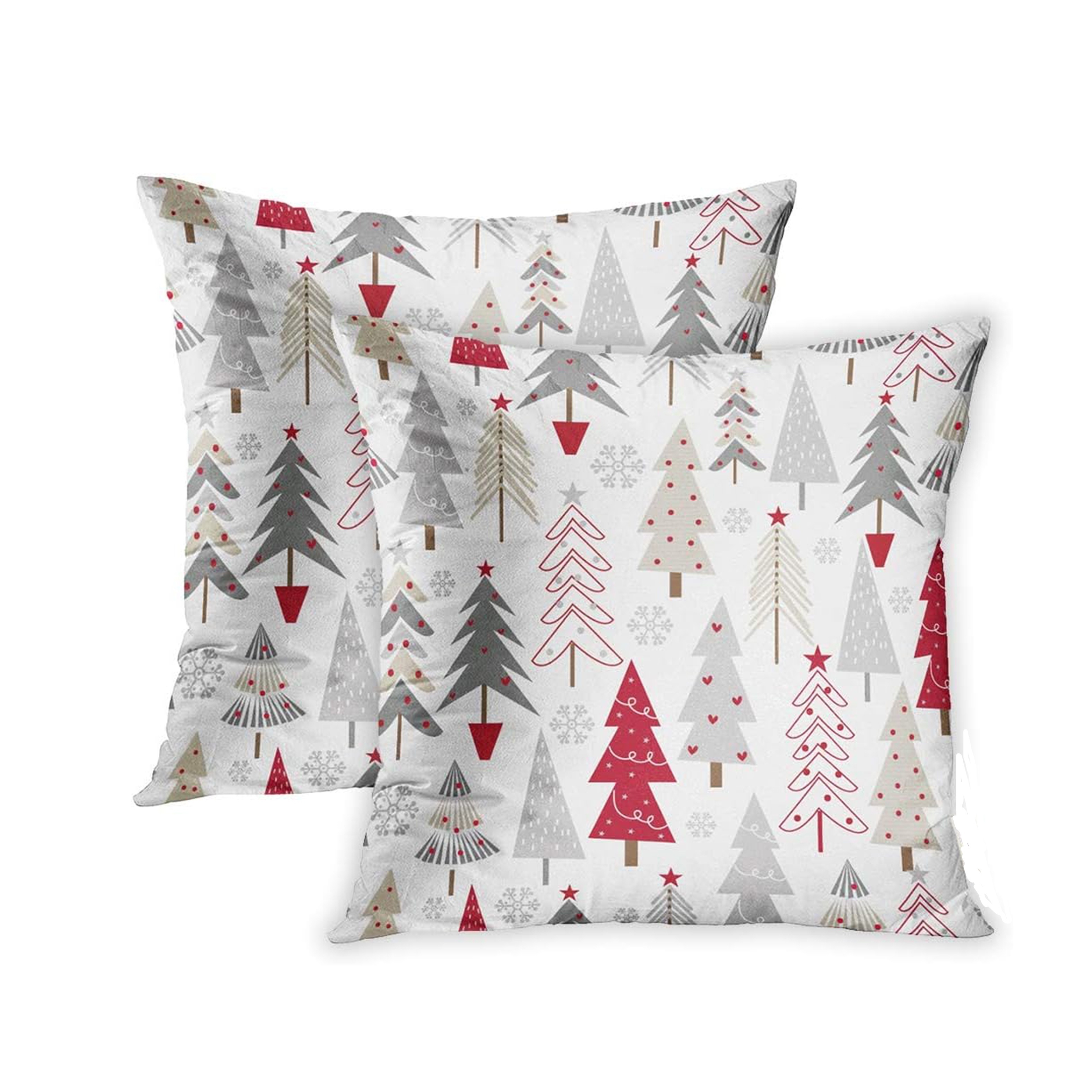 

2pcs, Set Of 2 Red Pattern Christmas 16x16, 18 X 18, , Cushion Pillowcase , Sided,