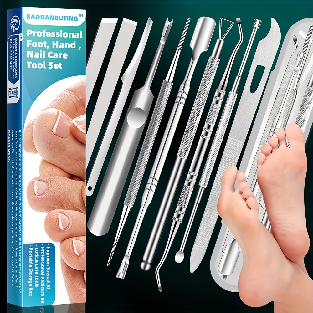 

Baodanbuting 10-in-1 Pedicure Kit - - Tool Set Files, Rasp, For , Callus Removal, And - Portable Storage Box Included - Unfragranced