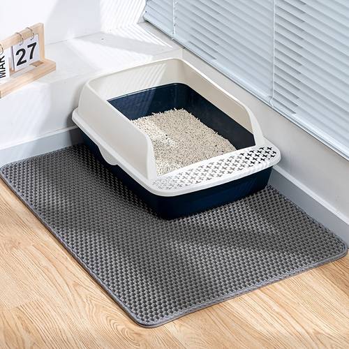 double layer for cat litter mat non slip waterproof for cat eva material soft pet litter box liner for cats traps for cat litter easy to clean washable mat