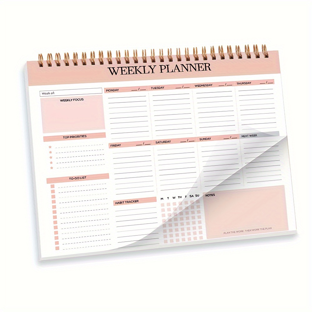 

Easy-tear Weekly Planner Pad - 52 Sheets List Notepad For Home, Office & School Organization