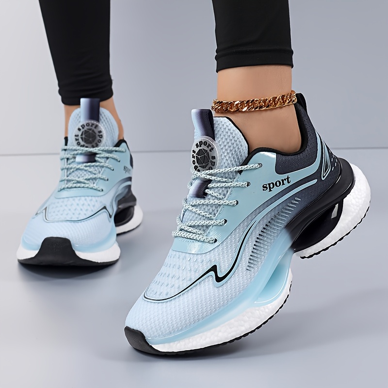 TEMU Couple's Mesh Breathable Sneakers With Hollow-out Cushioning Outsole, Lightweight Casual Fitness Running Shoes, Women Shoes