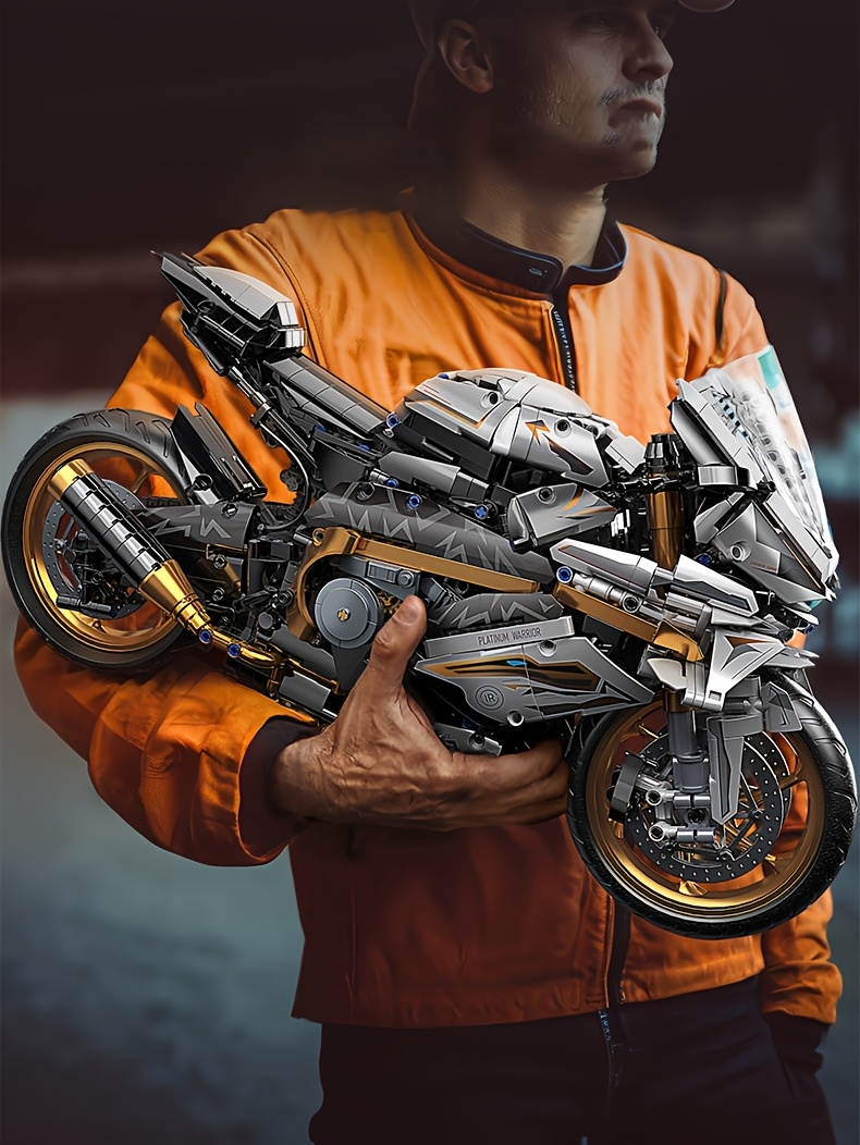 2000 pcs platinum motorcycle building blocks model easy assembly durable abs plastic mixed colors perfect gift for birthdays christmas halloween thanksgiving new year party favors motorcycle accessories best for christmas   thanksgiving Product details 3