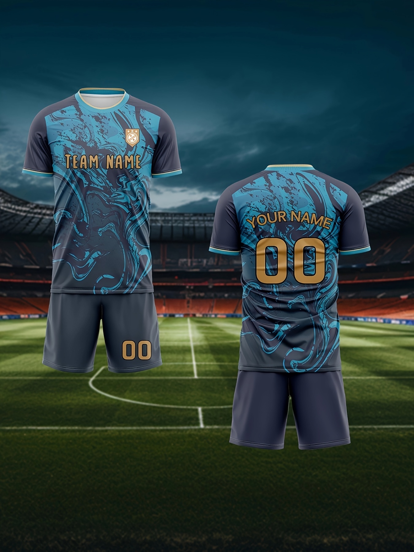 camiseta cuello fútbol 2025 traje personalizado Temu Uruguay