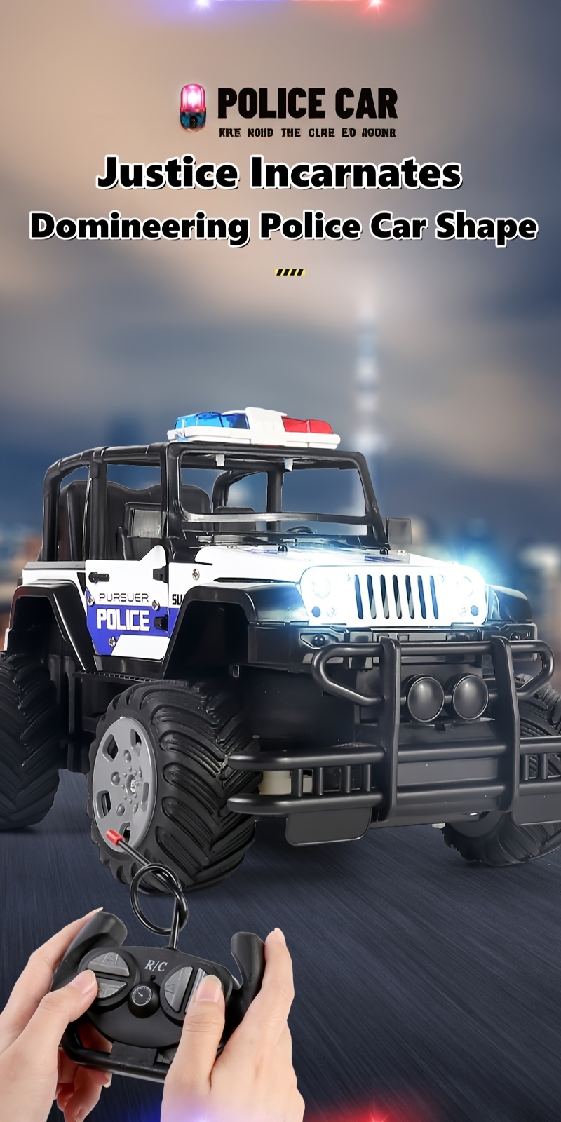 Alloy RC Off-road Vehicle, Toy Car Model, Remote Control Monster Truck, All-terrain Electric Toy with Lights, Toys for Children Over 3 Years Old, Children's Educational Toys, Birthday Gift