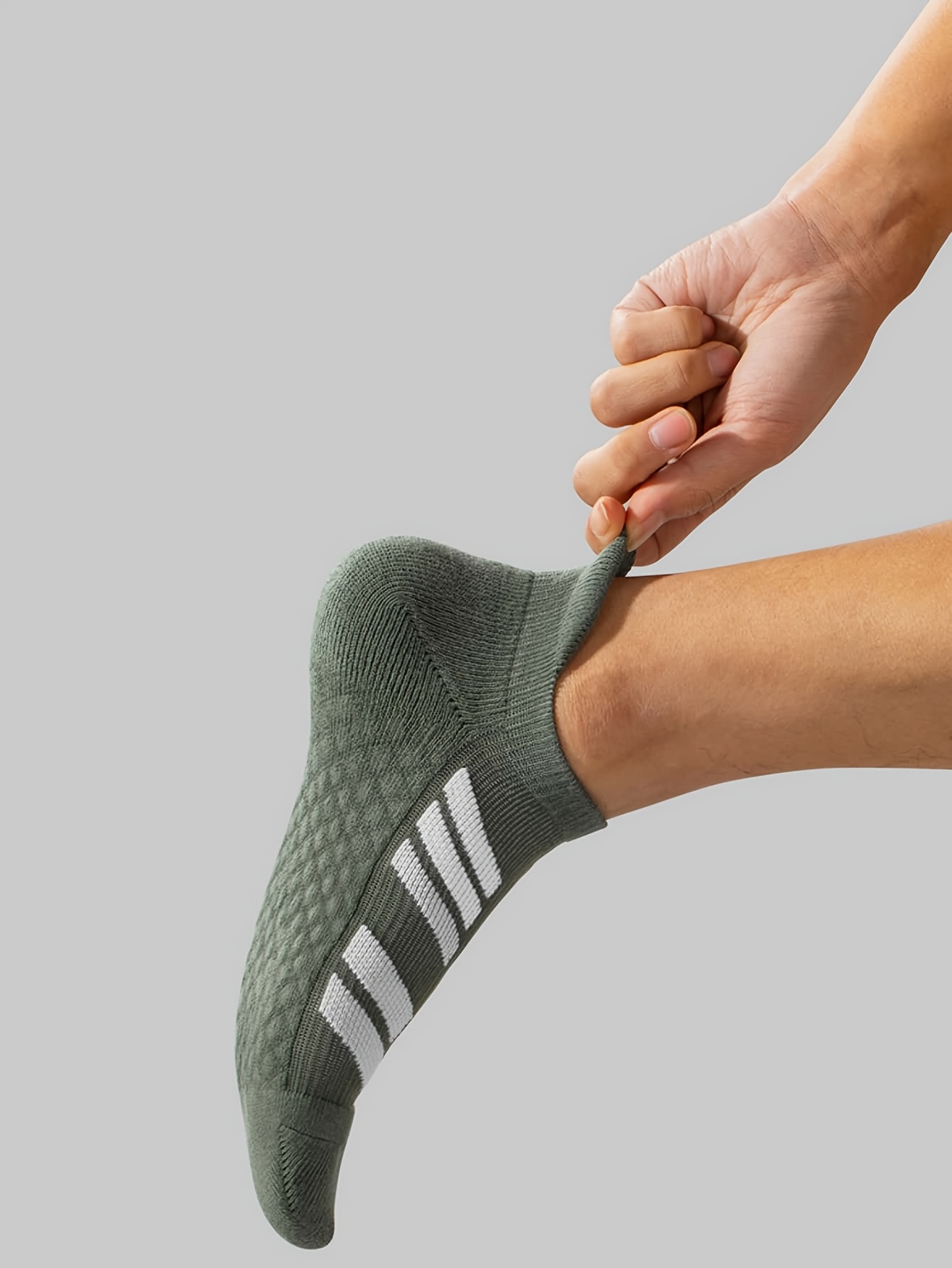 1/3/5 pairs Men's and Women's outdoor sports socks, spring/summer thin breathable boat socks, toe design, running socks, fitness socks for daily wear