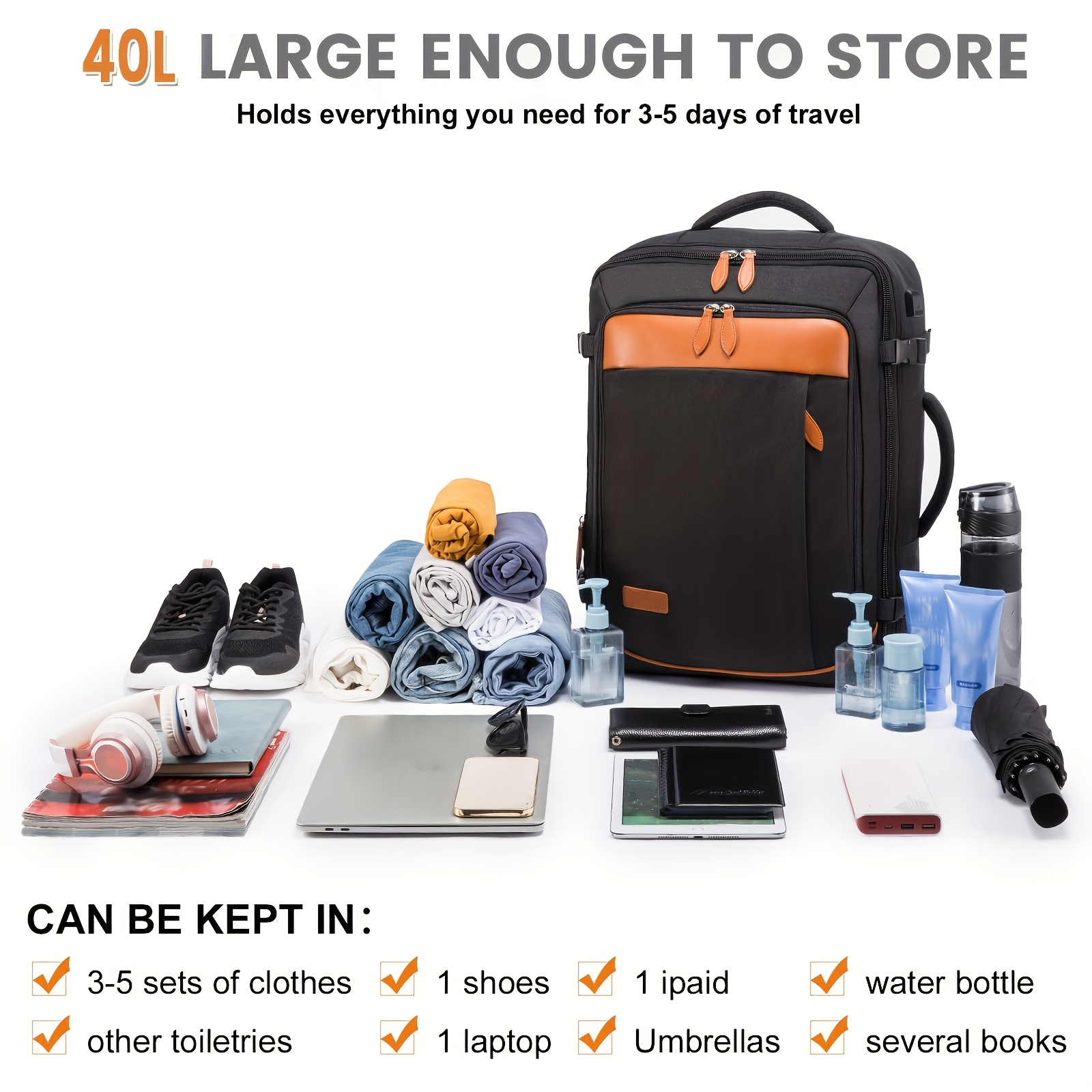 amazon travel water resist backpack Amazon.com: Tolaccea Travel Backpack for Men Women, 40L-50L Carry On  Backpack with Wet Dry Compartment, TSA Approved Laptop Daypack Fits 15.6",  Convertible Expandable Large Rucksack Duffel Bag for Work Travel :  Electronics