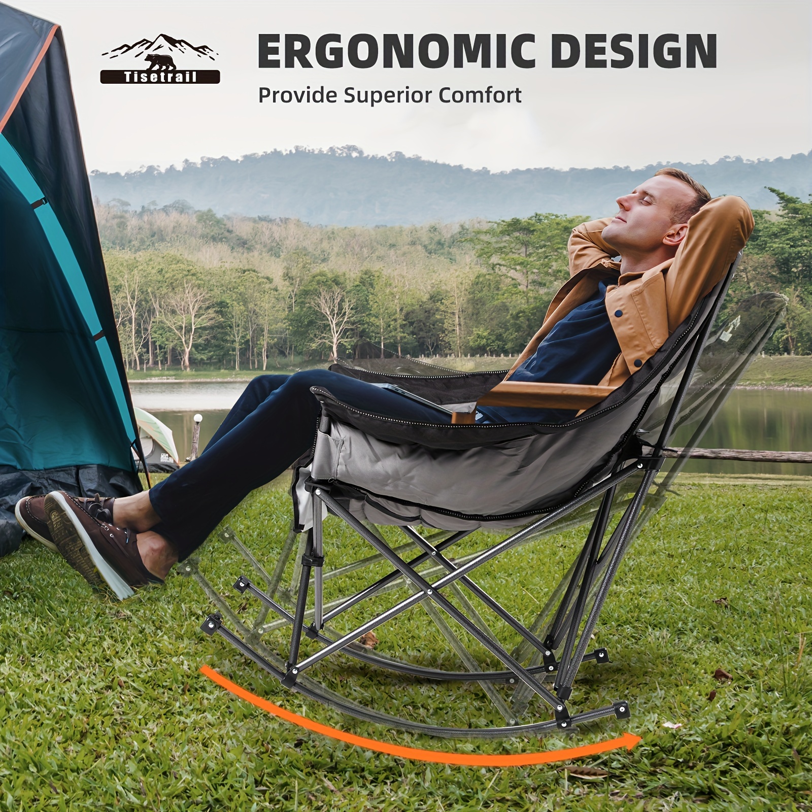 Ubuy Oversized Camping Cot Outdoor Folding Chairs Overmont