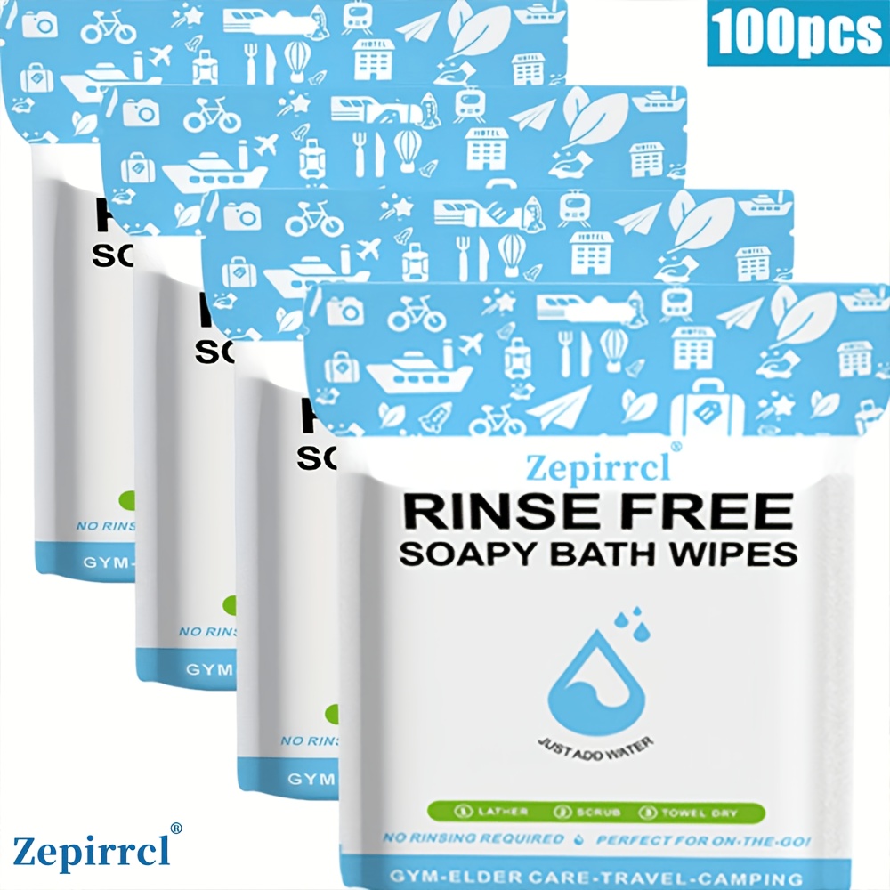 Image of 25/100pcs X 11.81in Disposable No-rinse Hand Towels Soap Towels Foam Towels For - -one Hand Towel, Just Wet, Foam And Dry, Or Rinsing Needed, Portable For Outdoor Travel And Fitness, 25pcs/pack