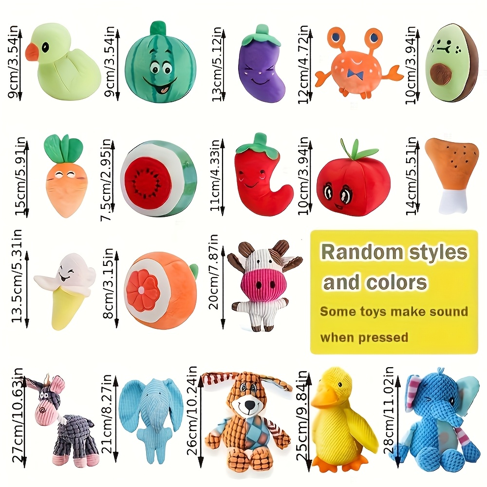 3/9pcs Pet Plush Toy Set for Small Dogs, Squeaky Gift Pack