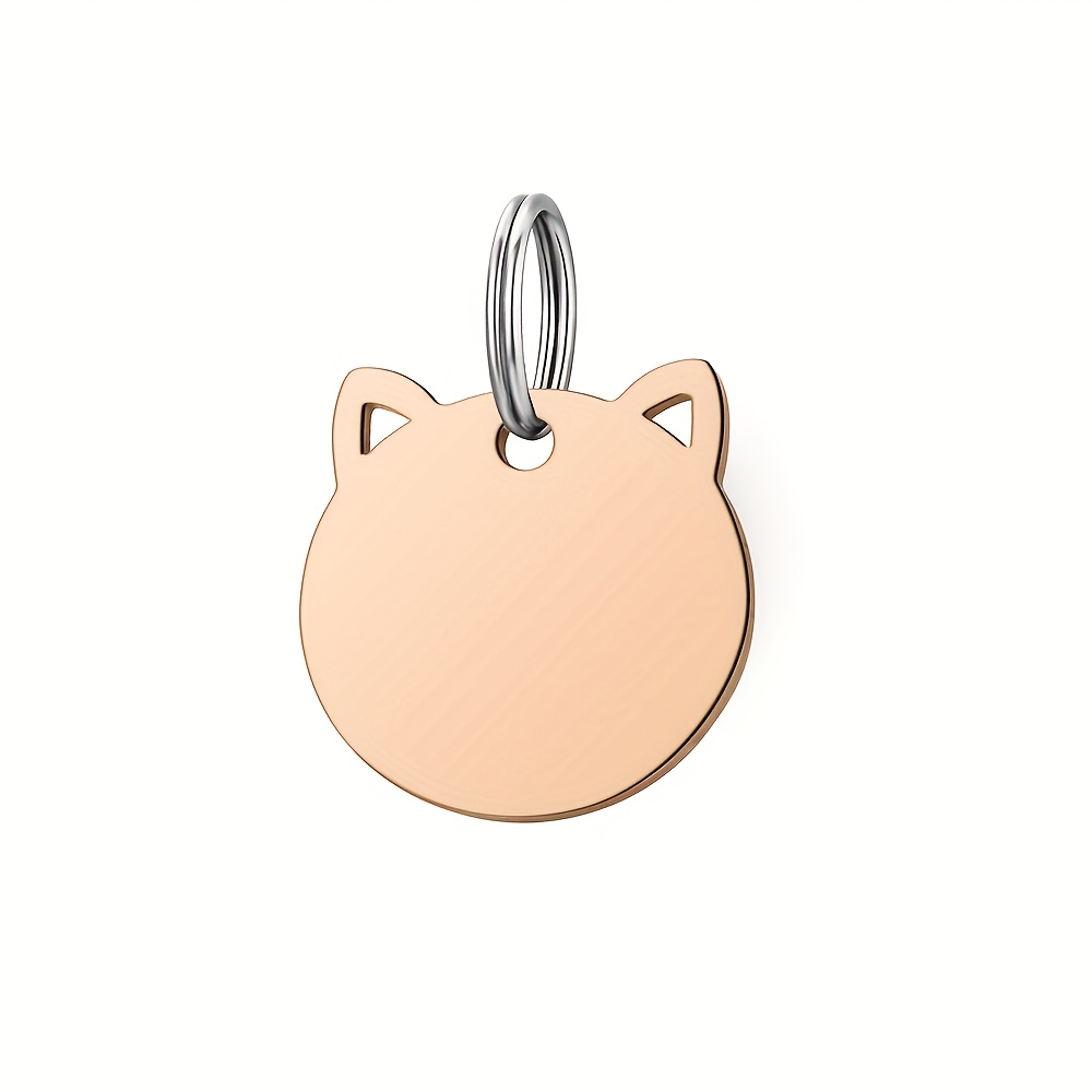 TEMU [durable Build] Customizable Pet Id Tag For - Durable Alloy, Engraved With Name & Phone Number, Colorful Cat , Multiple Colors Available, Pet