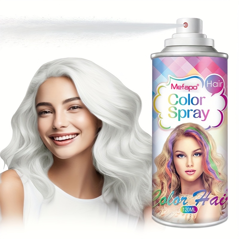 TEMU Hair Dye Spray, Disposable Temporary Hair Dye For Men And Women, 120ml/4.06us Fl Washable Hair Dye, Suitable For Cosplay Party Diy, Stage